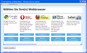 Browserwahl Auswahl