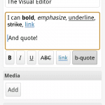 Wordpress für Android 1.3 Editor