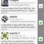 Wordpress für Android 1.3 Kommentare